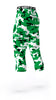 Back view- Custom athletic team compression tights with BOSTON CELTICS team colors- green, black, white