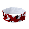 Athletic sports sweatband headband for youth and adult football, basketball, baseball, and softball printed in camo maroon, black, white colors