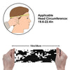 Athletic sports sweatband wide headband for youth and adult football, basketball, baseball, softball, gym workout, printed with black, and white colors. 
