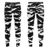 Athletic sports unisex compression tights for girls and boys flag football, tackle football, basketball, track, running, training, gym workout etc printed in predator black and white Brooklyn Nets