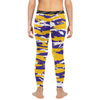 Athletic sports unisex compression tights for girls and boys flag football, tackle football, basketball, track, running, training, gym workout etc printed in purple, yellow, and white  Minnesota Vikings  LSU Tigers