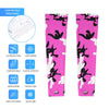 Athletic sports compression arm sleeve for youth and adult football, basketball, baseball, and softball printed with camo pink, white, and black colors. 