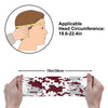 Athletic sports sweatband wide headband for youth and adult football, basketball, baseball, softball, gym workout, printed with maroon, white, and gray colors. 