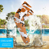 Athletic sports compression arm sleeve for youth and adult football, basketball, baseball, and softball printed with camo burnt orange, white, and black colors. 
