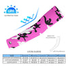 Athletic sports compression arm sleeve for youth and adult football, basketball, baseball, and softball printed with camo pink, white, and black colors. 