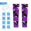 Athletic sports compression arm sleeve for youth and adult football, basketball, baseball, and softball printed with camo purple, white, and black colors.  
