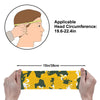 Athletic sports sweatband wide headband for youth and adult football, basketball, baseball, softball, gym workout, printed with yellow, green and white colors