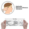 Athletic sports sweatband wide headband for youth and adult football, basketball, baseball, softball, gym workout, printed with grey and white colors.
