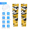 Athletic sports compression arm sleeve for youth and adult football, basketball, baseball, and softball printed with digicamo black, yellow, and white colors. 