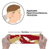 Athletic sports sweatband wide headband for youth and adult football, basketball, baseball, softball, gym workout, printed with maroon, gold, and white colors. 