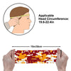Athletic sports sweatband wide headband for youth and adult football, basketball, baseball, softball, gym workout, printed with maroon, yellow, and white