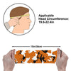 Athletic sports sweatband wide headband for youth and adult football, basketball, baseball, softball, gym workout, printed with burnt orange, white, and black colors. 
