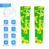 Athletic sports compression arm sleeve for youth and adult football, basketball, baseball, and softball printed with camo neon green, neon yellow, white