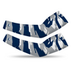 Athletic sports compression arm sleeve for youth and adult football, basketball, baseball, and softball printed with predator navy blue, gray, white Dallas Cowboys Detroit Lions