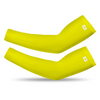 Athletic sports compression arm sleeve for youth and adult football, basketball, baseball, and softball printed with fluorescent yellow