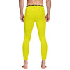 Athletic sports compression tights for youth and adult football, basketball, running, track, etc printed in the color fluorescent yellow