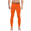 Athletic sports compression tights for youth and adult football, basketball, running, track, etc printed in orange