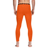 Athletic sports compression tights for youth and adult football, basketball, running, track, etc printed in orange
