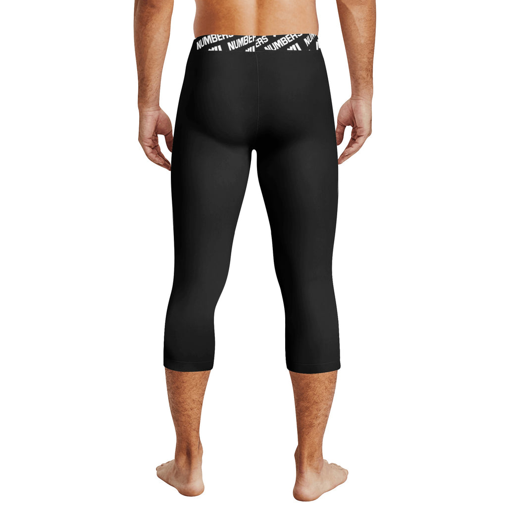 Athletic sports compression tights for youth and adult football, basketball, running, etc printed with the color black