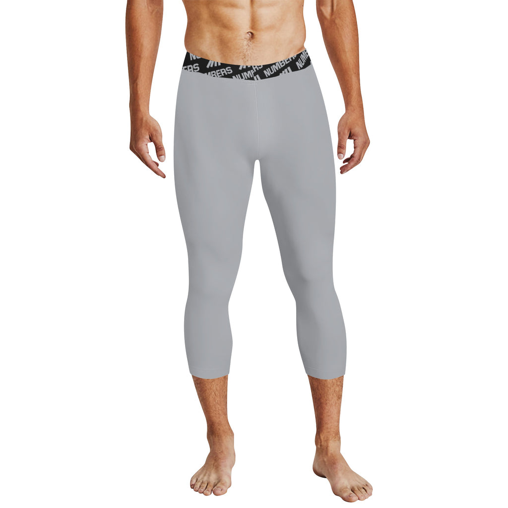 Athletic sports compression tights for youth and adult football, basketball, running, etc printed with the color gray