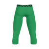 Athletic sports compression tights for youth and adult football, basketball, running, etc printed with kelly green color