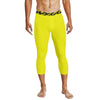 Athletic sports compression tights for youth and adult football, basketball, running, etc printed with fluorescent yellow