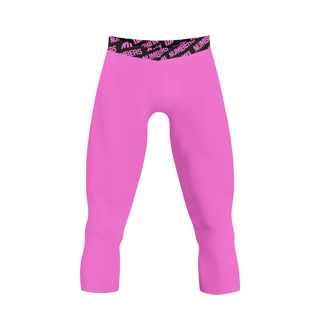 Athletic sports compression tights for youth and adult football, basketball, running, etc printed with pink