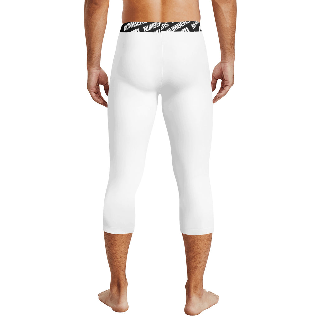 Athletic sports compression tights for youth and adult football, basketball, running, etc printed with the color white