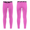 Athletic sports unisex compression tights for girls and boys flag football, tackle football, basketball, track, running, training, gym workout etc printed in pink