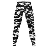 Athletic sports compression tights for youth and adult football, basketball, running, track, etc printed with predator black white Brooklyn Nets