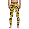 Athletic sports compression tights for youth and adult football, basketball, running, track, etc printed with predator black yellow and white Pittsburgh Steelers Pittsburgh Pirates Missouri Tigers