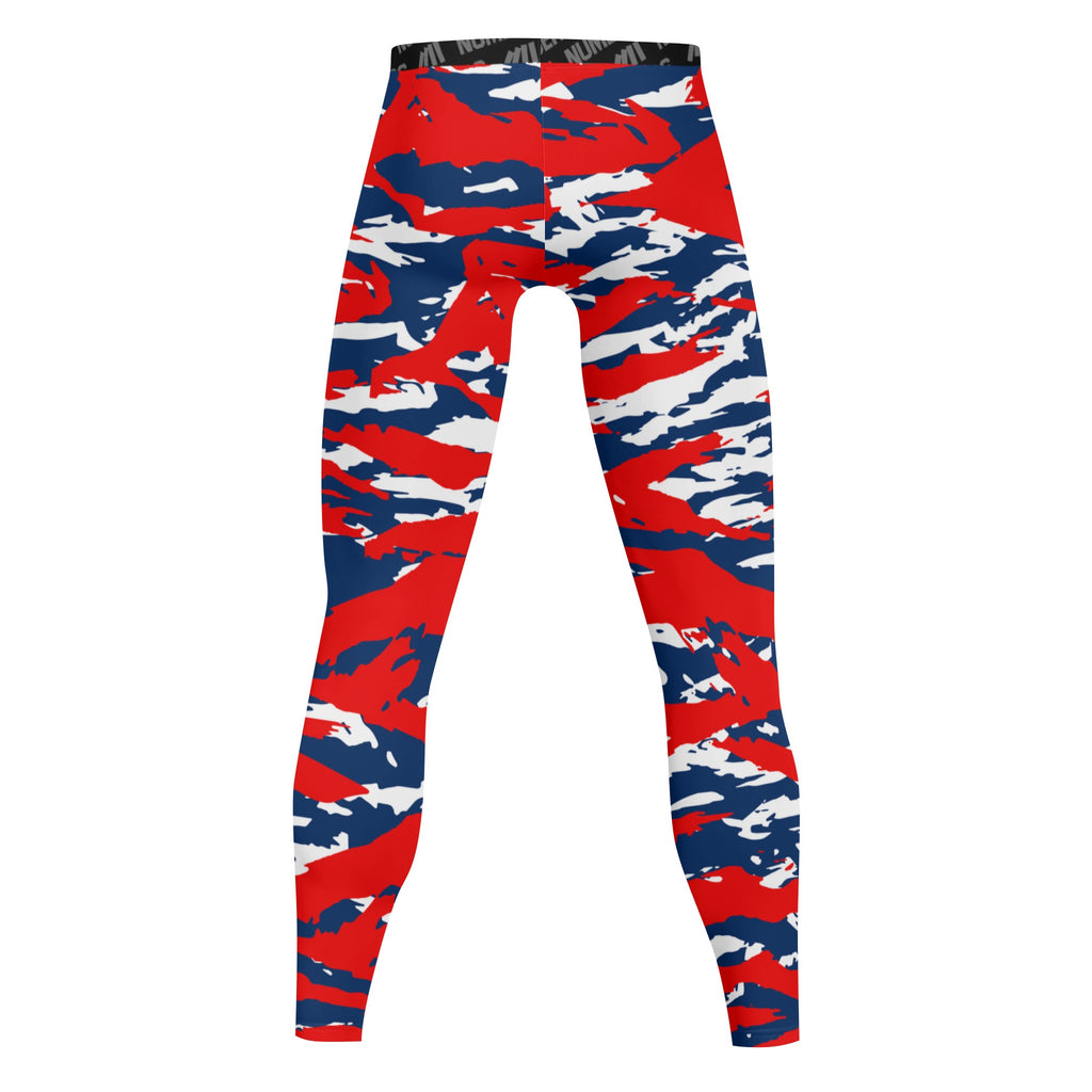 Athletic sports compression tights for youth and adult football, basketball, running, track, etc printed with predator red navy blue white  Anaheim Angels Atlanta Braves Boston Red Sox Houston Texans  New England Patriots Washington Nationals Washington Wizards