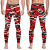 Athletic sports compression tights for youth and adult football, basketball, running, track, etc printed with predator red black white Utah Utes Chicago Bulls   