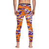 Athletic sports compression tights for youth and adult football, basketball, running, track, etc printed with predator orange purple white Clemson Tigers Phoenix Suns