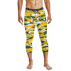 Athletic sports compression tights for youth and adult football, basketball, running, track, etc printed with predator green yellow white Green Bay Packers  