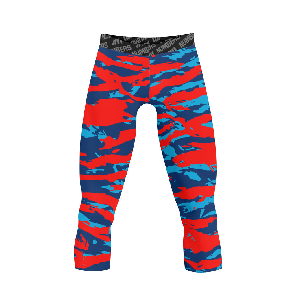 Athletic sports compression tights for youth and adult football, basketball, running, track, etc printed with predator red baby blue blue Tennessee Titans Toronto Blue Jays