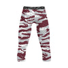 Athletic sports compression tights for youth and adult football, basketball, running, track, etc printed with predator maroon gray white Mississippi State Bulldogs