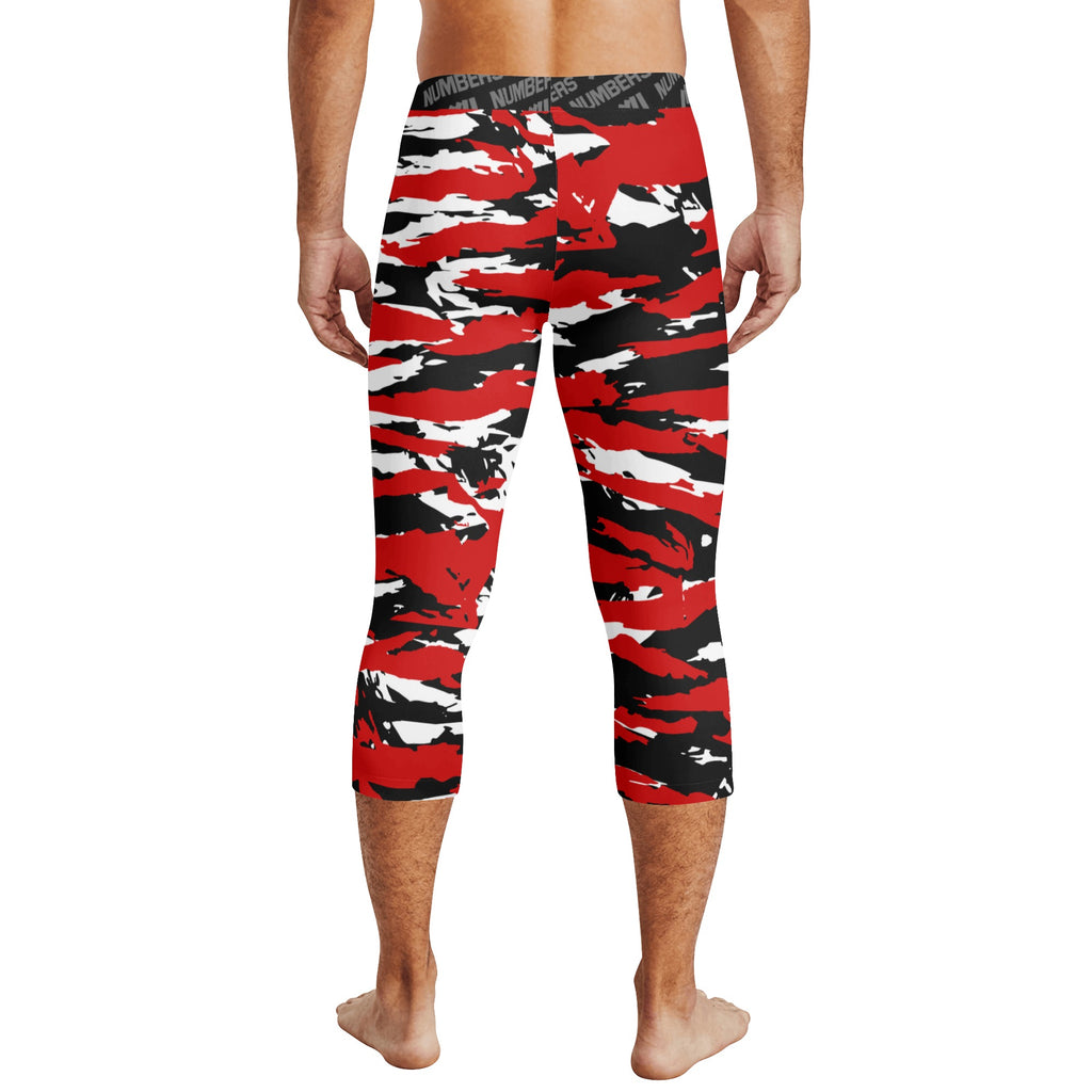 Athletic sports compression tights for youth and adult football, basketball, running, track, etc printed with predator red black white Utah Utes Miami Heat Atlanta Falcons Chicago Bulls Portland Trailblazers Cincinnati Reds