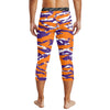Athletic sports compression tights for youth and adult football, basketball, running, track, etc printed with predator orange purple white Phoenix Suns Clemson Tigers