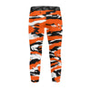 Athletic sports unisex kids youth compression tights for girls and boys flag football, tackle football, basketball, track, running, training, gym workout etc printed with predator orange, black, and white Cincinnati Bengals San Francisco Giants Baltimore Orioles