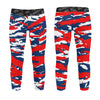Athletic sports unisex kids youth compression tights for girls and boys flag football, tackle football, basketball, track, running, training, gym workout etc printed with predator navy blue, red, and white Anaheim Angels Atlanta Braves Boston Red Sox Houston Texans  Texas Rangers Washington Nationals Washington Wizards