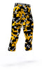 PITTSBURGH STEELERS COLORS ATHLETIC COMPRESSION TIGHTS FOR SPORTS TEAMS UNIFORMS; YELLOW, BLACK, WHITE