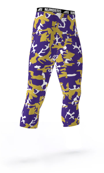 WASHINGTON HUSKIES COLORS ATHLETIC COMPRESSION TIGHTS FOR SPORTS TEAMS UNIFORMS; PURPLE, GOLD, WHITE