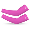 Athletic sports compression arm sleeve for youth and adult football, basketball, baseball, and softball printed with the color pink