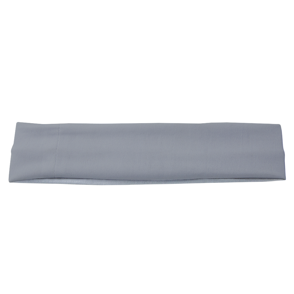 Athletic sports sweatband headband for youth and adult football, basketball, baseball, and softball printed in gray color