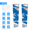 Athletic sports compression arm sleeve for youth and adult football, basketball, baseball, and softball printed with light blue, gray, and white colors Detroit Lions. 
