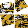 Athletic sports compression arm sleeve for youth and adult football, basketball, baseball, and softball printed with black, yellow, and white colors Pittsburgh Steelers. 