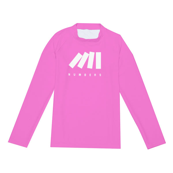 Athletic sports compression shirt for youth and adult football, basketball, baseball, cycling, softball etc printed with in the color pink