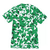 Athletic sports compression shirt for youth and adult football, basketball, baseball, cycling, softball etc printed with camouflage green, white, black colors