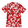 Athletic sports compression shirt for youth and adult football, basketball, baseball, cycling, softball etc printed with camouflage red, black, white colors